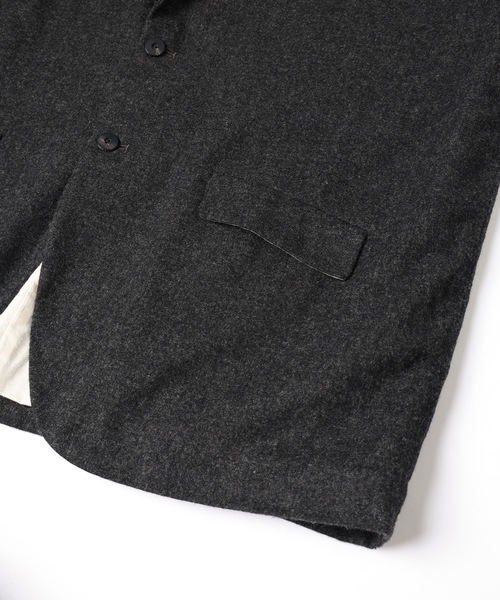 Dulcamara（ドゥルカマラ）の「縮絨ウール2WAYカラーJK（テーラードジャケット・メンズ・ダークブラウン/チャコールグレー/グリーン系その他・0/1）」の14枚目の写真