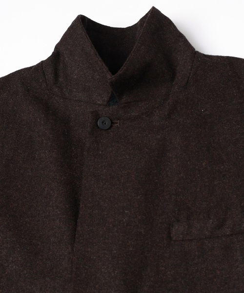 Dulcamara（ドゥルカマラ）の「縮絨ウール2WAYカラーJK（テーラードジャケット・メンズ・ダークブラウン/チャコールグレー/グリーン系その他・0/1）」の18枚目の写真