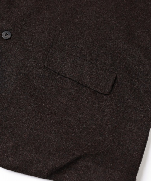 Dulcamara（ドゥルカマラ）の「縮絨ウール2WAYカラーJK（テーラードジャケット・メンズ・ダークブラウン/チャコールグレー/グリーン系その他・0/1）」の20枚目の写真
