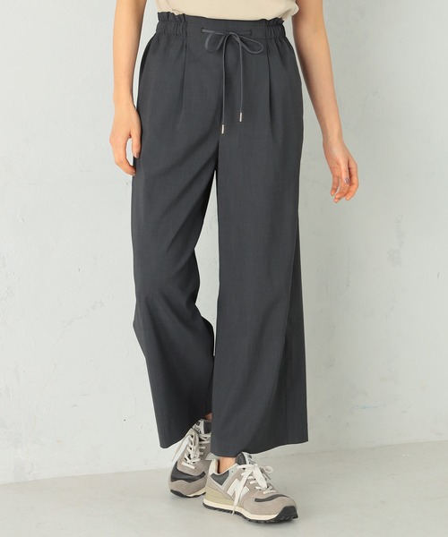 GALLORIA（ギャローリア）の「ドロストワイドパンツ（その他パンツ・レディース・サーモンピンク/ネイビー/ベージュ/チャコールグレー・LL/S/M/L）」の6枚目の写真