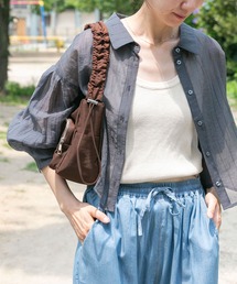 シアークロップドボリュームスリーブシャツ