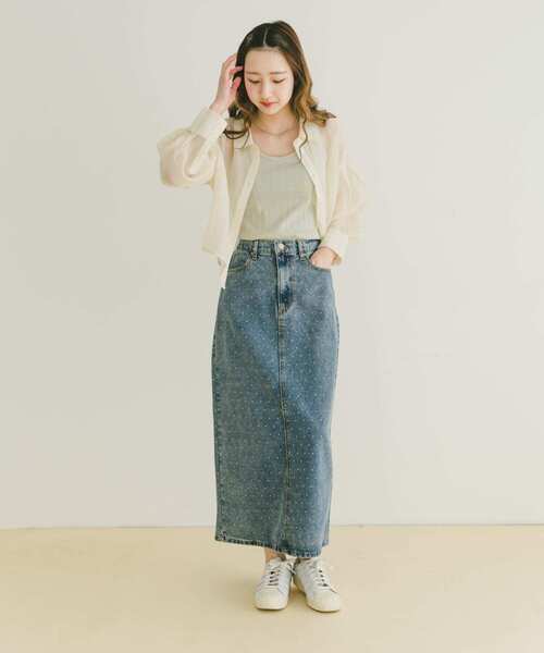 ITEMS URBANRESEARCH（アイテムズ アーバンリサーチ）の「シアークロップドボリュームスリーブシャツ（シャツ/ブラウス・レディース・オフホワイト/チャコールグレー/オレンジ/ベージュ/ミント・FREE）」の15枚目の写真