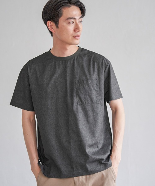 ikka(イッカ)の「【吸水速乾】GOKU楽AIRポケットTシャツ(Tシャツ/カットソー・メンズ・ライム/グレー/ベージュ/ネイビー・M/L/XL/S)」の8枚目の写真