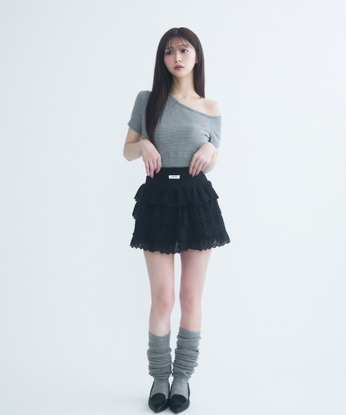 フランシュリッペ★キャンディスカートティアードフリルシェリーラファム シフォン×ラッフルフリルスカート | レディース服・レディース