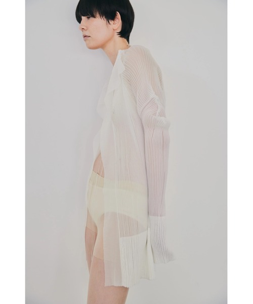 ニット セーター 「Abor」3D Sleeve Sheer Cardigan/3Dスリーブシアーカーディガン レディース セール】【Abor】3D Sleeve Sheer Cardigan/3Dスリーブシアー