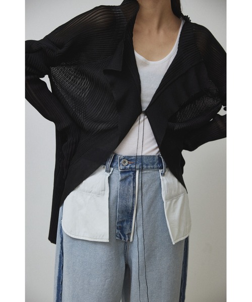 ニット セーター 「Abor」3D Sleeve Sheer Cardigan/3Dスリーブシアーカーディガン レディース セール】【Abor】3D Sleeve Sheer Cardigan/3Dスリーブシアー