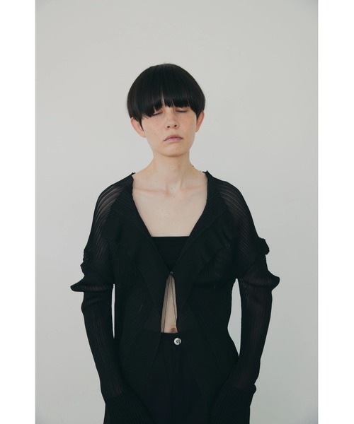 ニット セーター 「Abor」3D Sleeve Sheer Cardigan/3Dスリーブシアーカーディガン レディース セール】【Abor】3D Sleeve Sheer Cardigan/3Dスリーブシアー