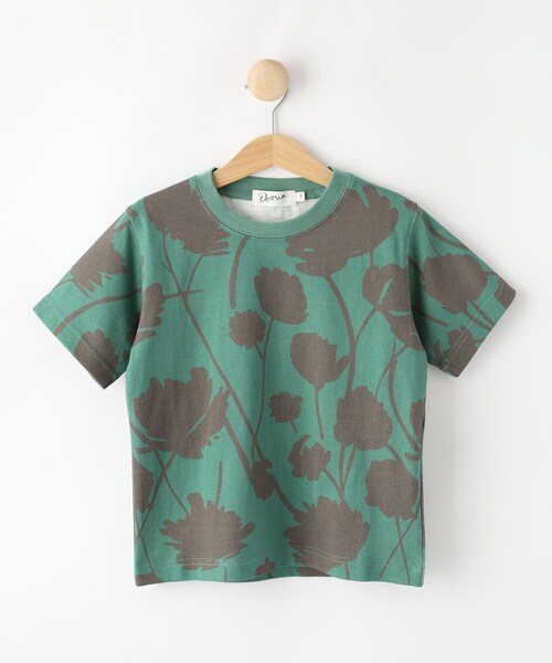 Dessin(デッサン)の「【リンクコーデ】フラワープリントTシャツ(Tシャツ/カットソー・キッズ・ブラック系/グリーン系その他2・11/12/13/14)」の1枚目の写真