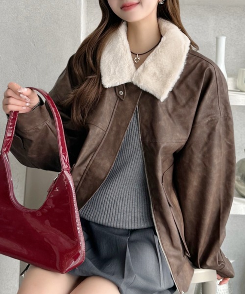 セール】【360度 大人カワイイ】取り外し可能 ボア襟付き