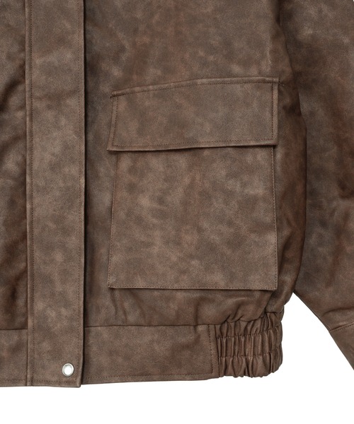 Ada.（エイダ）の「【360度 大人カワイイ】取り外し可能 ティペット付き フェイクレザー ブルゾン（ブルゾン・レディース・ブラック/ブラウン系その他・S/L/M）」の17枚目の写真