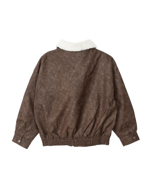 Ada.（エイダ）の「【360度 大人カワイイ】取り外し可能 ティペット付き フェイクレザー ブルゾン（ブルゾン・レディース・ブラック/ブラウン系その他・S/L/M）」の18枚目の写真