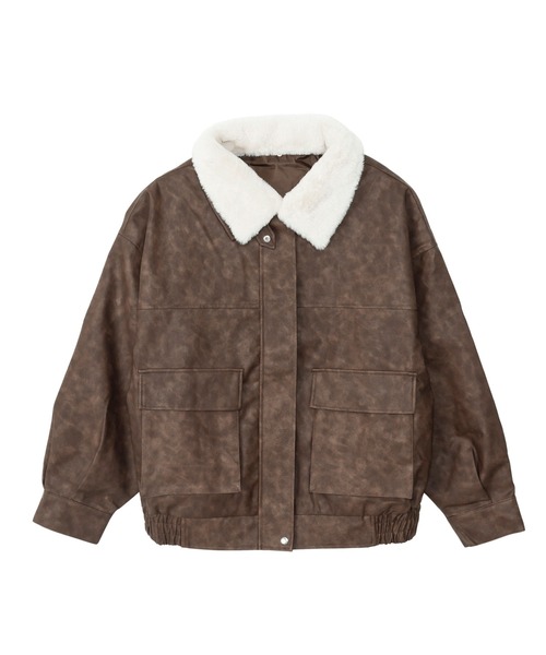 セール】【360度 大人カワイイ】取り外し可能 ボア襟付き フェイク