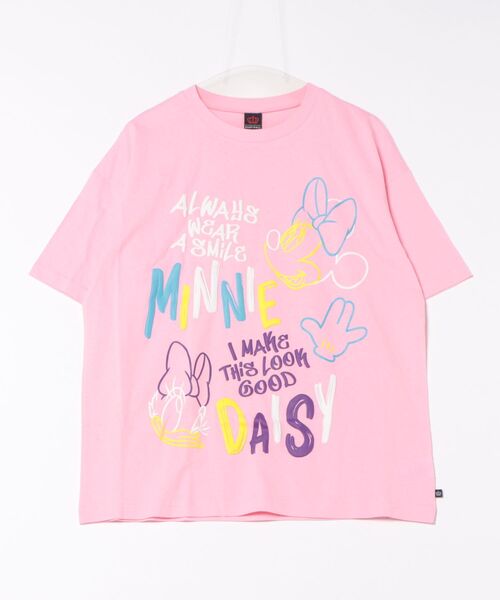 綿100％】親子お揃い ディズニー 発泡ネオンキャラクターTシャツ
