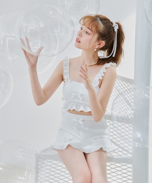 suger サイドリボンフリルビキニ 即日発送】【ビキニ】【水着】サイドリボンフリルビキニ(MG