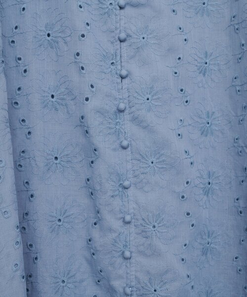 セール】【WEB限定】お花刺繍フロント釦Vネックワンピース