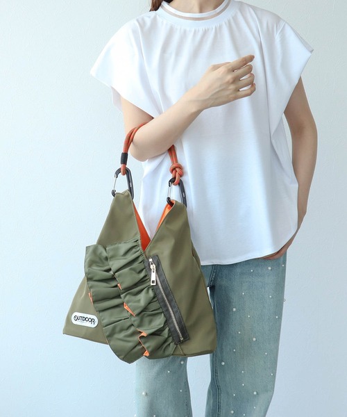 RISLEY アウトドアプロダクツminiトライアングルフリルバッグ RISLEY×OUTDOOR PRODUCTS】miniトライアングルフリルバッグ