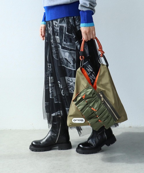 【RISLEYX OUTDOOR】トライアングルミニフリルバッグ SOFFITTO｜【RISLEY*OUTDOOR(リズレイ*アウトドア