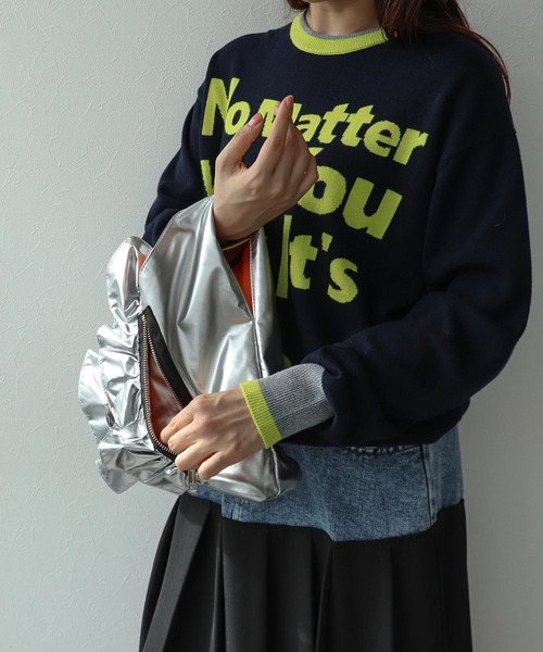 OUTDOOR PRODUCTS(アウトドアプロダクツ)の「【RISLEY×OUTDOOR PRODUCTS】miniトライアングルフリルバッグ(トートバッグ・レディース・カーキ/ブラック/シルバー・FREE)」の14枚目の写真