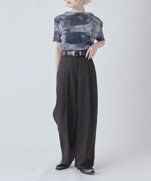 Lui's（ルイス）の「ストレートカーブスラックス（スラックス・レディース・ブラック/グレー・36/38）」の9枚目の写真