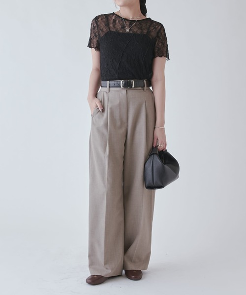 Lui's（ルイス）の「ストレートカーブスラックス（スラックス・レディース・ブラック/グレー・36/38）」の18枚目の写真