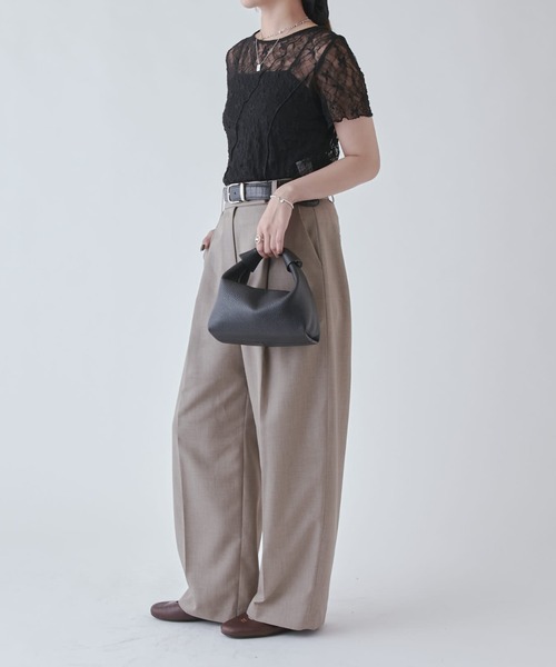 Lui's（ルイス）の「ストレートカーブスラックス（スラックス・レディース・ブラック/グレー・36/38）」の19枚目の写真