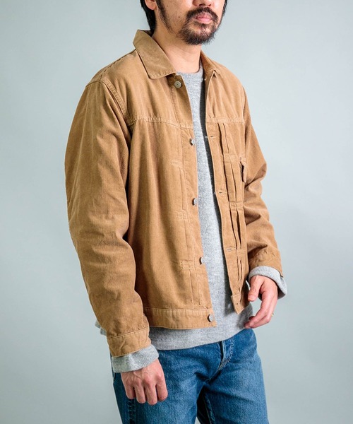 OMNIGOD（オムニゴッド）の「[ OMNIGOD mens / オムニゴッド ] １４Wコーデュロイ 1stタイプジャケット（ブルゾン・メンズ・ベージュ/グレー・4/3/2）」の3枚目の写真