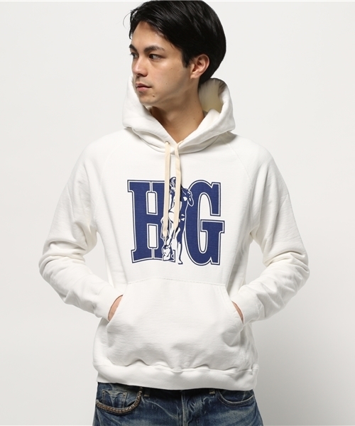 HYSTERIC GLAMOUR（ヒステリックグラマー）の「HG pt PK（パーカー・メンズ・ホワイト/ネイビー/トップグレー・SMALL/MEDIUM/LARGE）」の10枚目の写真