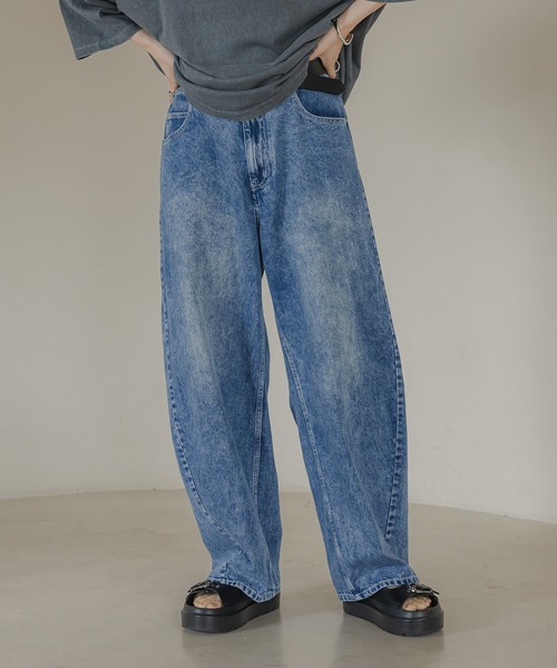 LOWRYS FARM(ローリーズファーム)の「ライトデニムカーブパンツ 570435(デニムパンツ・メンズ・ブルー/ブラック・MEDIUM/LARGE)」の13枚目の写真