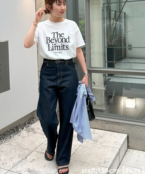DISCOAT(ディスコート)の「【WEB限定】アメリカンロゴTシャツ(Tシャツ/カットソー・レディース・チャコールグレー/ホワイト系その他2/ホワイト系その他・SMALL/FREE)」の4枚目の写真