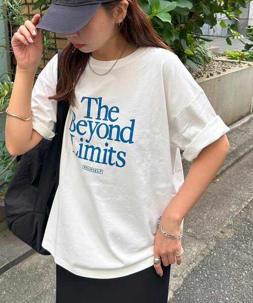 DISCOAT(ディスコート)の「【WEB限定】アメリカンロゴTシャツ(Tシャツ/カットソー・レディース・チャコールグレー/ホワイト系その他2/ホワイト系その他・SMALL/FREE)」の7枚目の写真