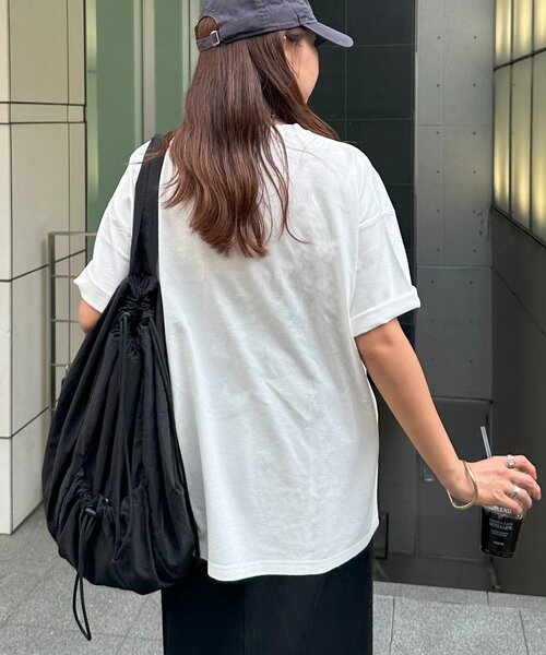 DISCOAT(ディスコート)の「【WEB限定】アメリカンロゴTシャツ(Tシャツ/カットソー・レディース・チャコールグレー/ホワイト系その他2/ホワイト系その他・SMALL/FREE)」の10枚目の写真