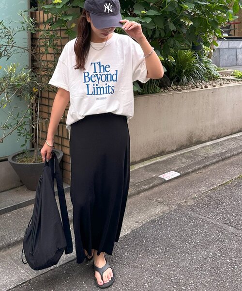 DISCOAT(ディスコート)の「【WEB限定】アメリカンロゴTシャツ(Tシャツ/カットソー・レディース・チャコールグレー/ホワイト系その他2/ホワイト系その他・SMALL/FREE)」の12枚目の写真