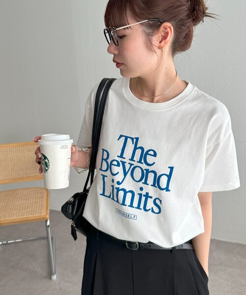 DISCOAT(ディスコート)の「【WEB限定】アメリカンロゴTシャツ(Tシャツ/カットソー・レディース・チャコールグレー/ホワイト系その他2/ホワイト系その他・SMALL/FREE)」の15枚目の写真