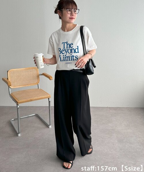 DISCOAT(ディスコート)の「【WEB限定】アメリカンロゴTシャツ(Tシャツ/カットソー・レディース・チャコールグレー/ホワイト系その他2/ホワイト系その他・SMALL/FREE)」の17枚目の写真
