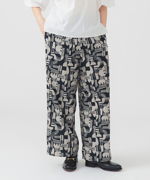 B:MING by BEAMS（ビーミングバイビームス）の「【洗える】ジオメトリック プリント イージーパンツ（S～M）（その他パンツ・レディース・ブラック/ブラウン・MEDIUM/SMALL）」の7枚目の写真