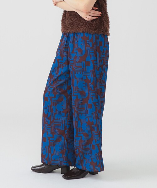 B:MING by BEAMS（ビーミングバイビームス）の「【洗える】ジオメトリック プリント イージーパンツ（S～M）（その他パンツ・レディース・ブラック/ブラウン・MEDIUM/SMALL）」の17枚目の写真