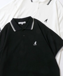 KANGOL | KANGOL/カンゴール 別注 オーバーサイズ ワンポイント刺繍 リブライン 半袖 ポロシャツ レディース メンズ(ポロシャツ)