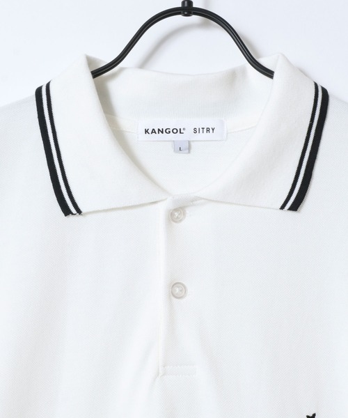 KANGOL（カンゴール）の「KANGOL/カンゴール 別注 オーバーサイズ ワンポイント刺繍 リブライン 半袖 ポロシャツ レディース メンズ（ポロシャツ・メンズ・ワイン/ブラック系その他/ネイビー/ブラック/ホワイト・M/L/XL）」の12枚目の写真