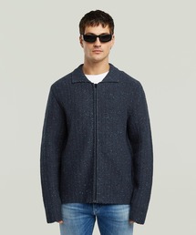 G-STAR | POLO COLLAR FULL ZIP KNIT/ポロカラーフルジップニットセーター(ニット/セーター)