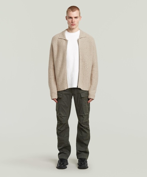 G-STAR(ジースター)の「POLO COLLAR FULL ZIP KNIT/ポロカラーフルジップニットセーター(ニット/セーター・メンズ・ダークブルー/ベージュ・SMALL/MEDIUM/LARGE/X-SMALL)」の5枚目の写真