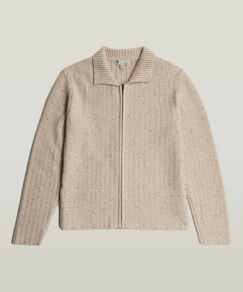G-STAR(ジースター)の「POLO COLLAR FULL ZIP KNIT/ポロカラーフルジップニットセーター(ニット/セーター・メンズ・ダークブルー/ベージュ・SMALL/MEDIUM/LARGE/X-SMALL)」の7枚目の写真