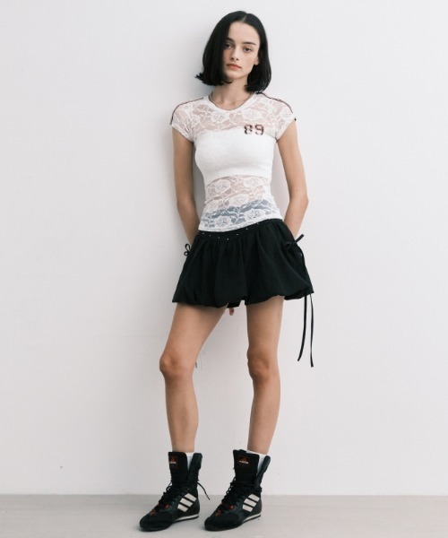 Midnight Move（ミッドナイトムーブ）の「A'GEM/9 × .kom 『MIDNIGHT MOVE/ミッドナイトムーブ』 ROSE ST T-SHIRT/ローズ ST半袖Tシャツ（Tシャツ/カットソー・レディース・ホワイト/ブラック/グレー・FREE）」の4枚目の写真