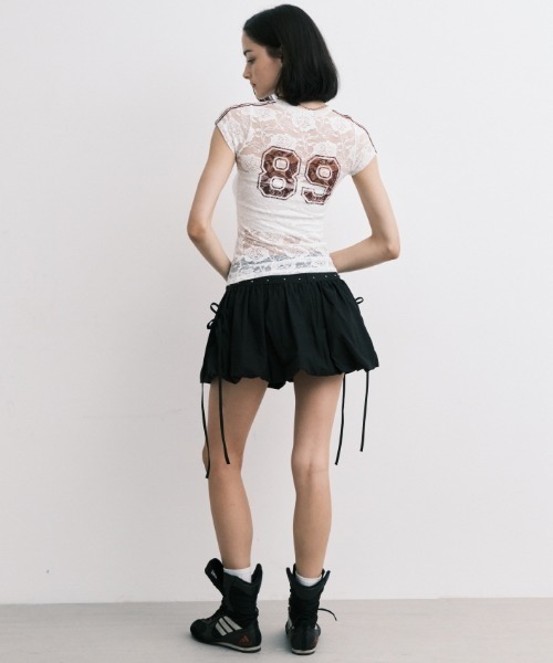 Midnight Move（ミッドナイトムーブ）の「A'GEM/9 × .kom 『MIDNIGHT MOVE/ミッドナイトムーブ』 ROSE ST T-SHIRT/ローズ ST半袖Tシャツ（Tシャツ/カットソー・レディース・ホワイト/ブラック/グレー・FREE）」の5枚目の写真