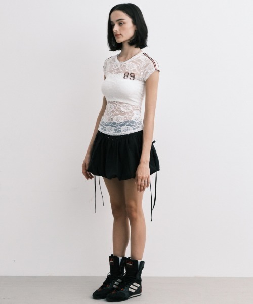 Midnight Move（ミッドナイトムーブ）の「A'GEM/9 × .kom 『MIDNIGHT MOVE/ミッドナイトムーブ』 ROSE ST T-SHIRT/ローズ ST半袖Tシャツ（Tシャツ/カットソー・レディース・ホワイト/ブラック/グレー・FREE）」の7枚目の写真