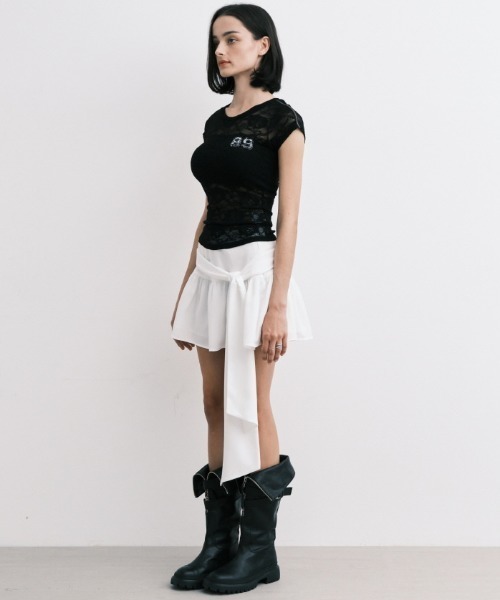 Midnight Move（ミッドナイトムーブ）の「A'GEM/9 × .kom 『MIDNIGHT MOVE/ミッドナイトムーブ』 ROSE ST T-SHIRT/ローズ ST半袖Tシャツ（Tシャツ/カットソー・レディース・ホワイト/ブラック/グレー・FREE）」の12枚目の写真