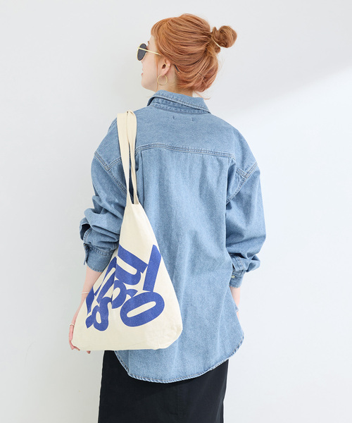 B.C STOCK(ベーセーストック)の「《追加5》ウォッシャブル / デニムワーカーシャツ(シャツ/ブラウス・レディース・ブルー・FREE)」の6枚目の写真