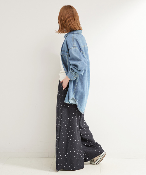 B.C STOCK(ベーセーストック)の「《追加5》ウォッシャブル / デニムワーカーシャツ(シャツ/ブラウス・レディース・ブルー・FREE)」の18枚目の写真