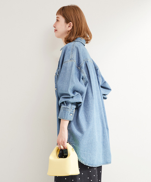 B.C STOCK(ベーセーストック)の「《追加5》ウォッシャブル / デニムワーカーシャツ(シャツ/ブラウス・レディース・ブルー・FREE)」の22枚目の写真