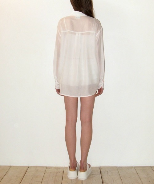 CRANK(クランク)の「【CRANK】FLOWER STRIPED SHEER SHIRT / 【クランク】フラワーストライプボーダーシアー長袖シャツ(シャツ/ブラウス・レディース・ホワイト/ピンク/ブルー・ONE SIZE)」の17枚目の写真