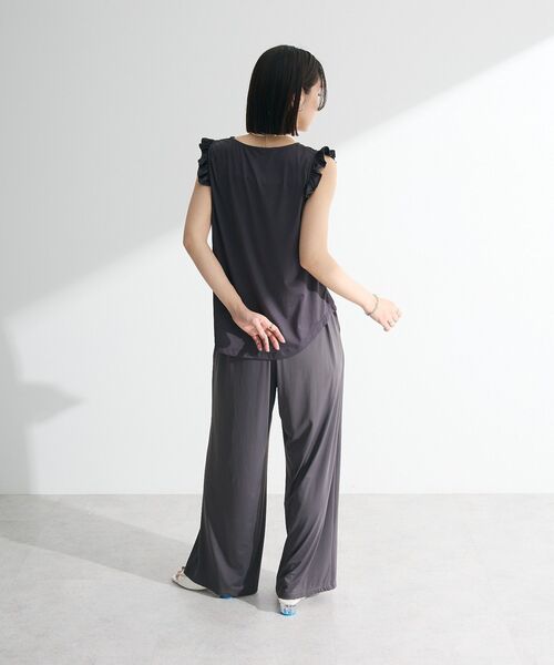 Green　Parks（グリーンパークス）の「・SUGARSPOON 【ラッシュガード】ワイドパンツ（その他パンツ・レディース・チャコールグレー/カーキ/ブラック・FREE）」の7枚目の写真